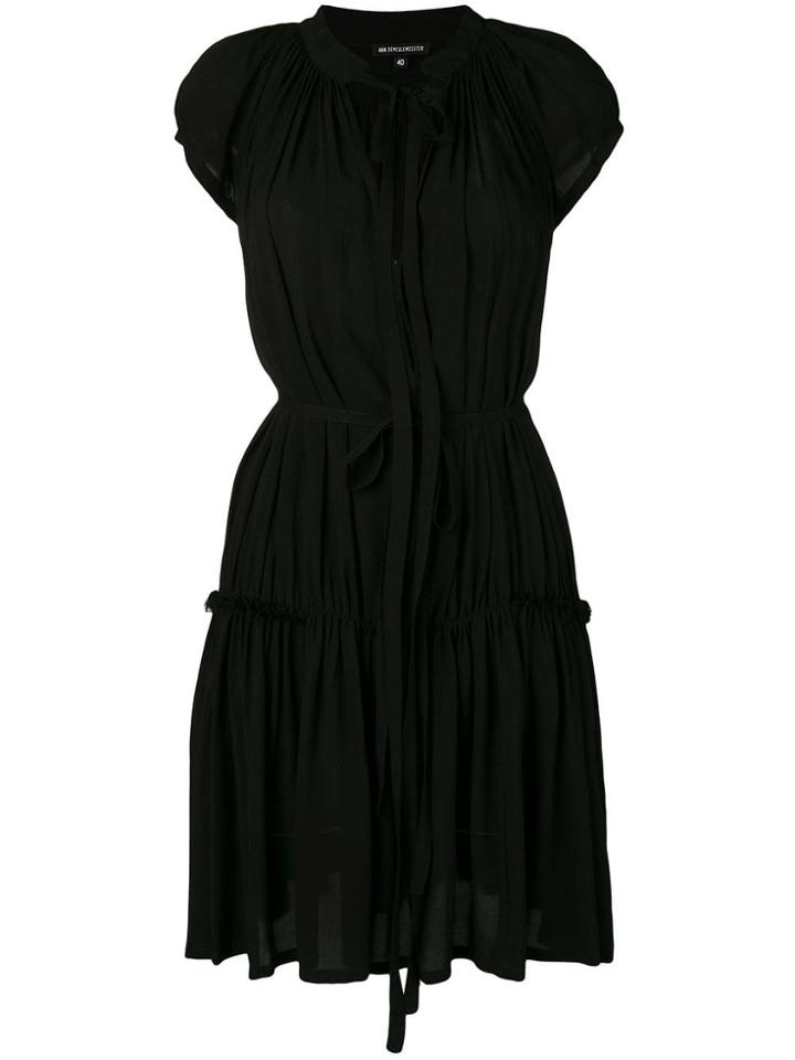 Ann Demeulemeester Tiered Dress - Black