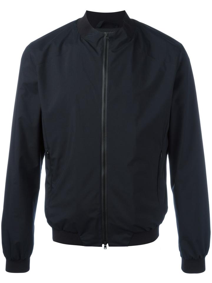 Herno Zip Jacket, Men's, Size: 56, Blue, Polyester/fluorofibra