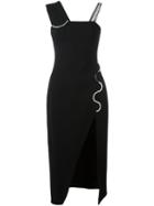 David Koma Split Detail Dress, Women's, Size: 10, Black, Polyamide/spandex/elastane/acetate/wool