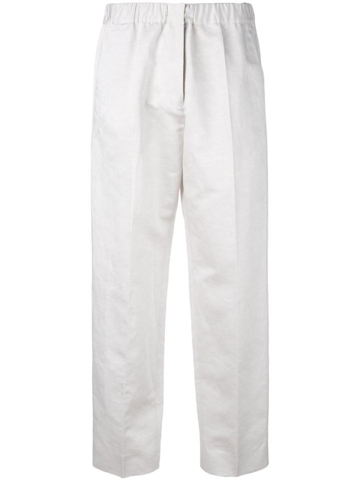 Jil Sander Coleman Cropped Trousers - Grey
