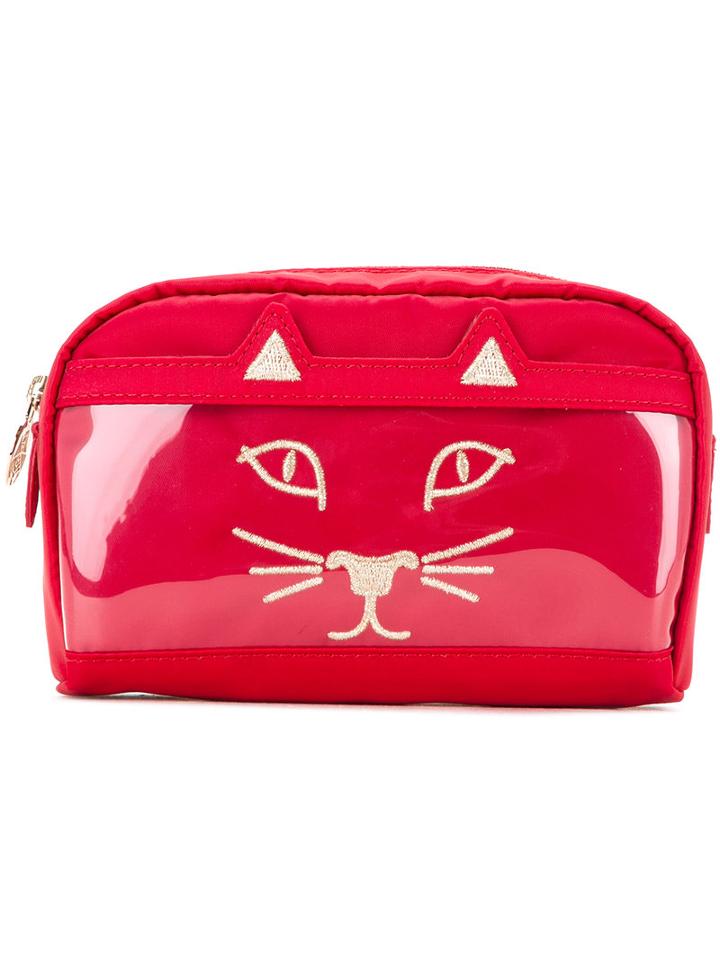 Charlotte Olympia - Cat Face Clutch - Women - Nylon - One Size, Red, Nylon