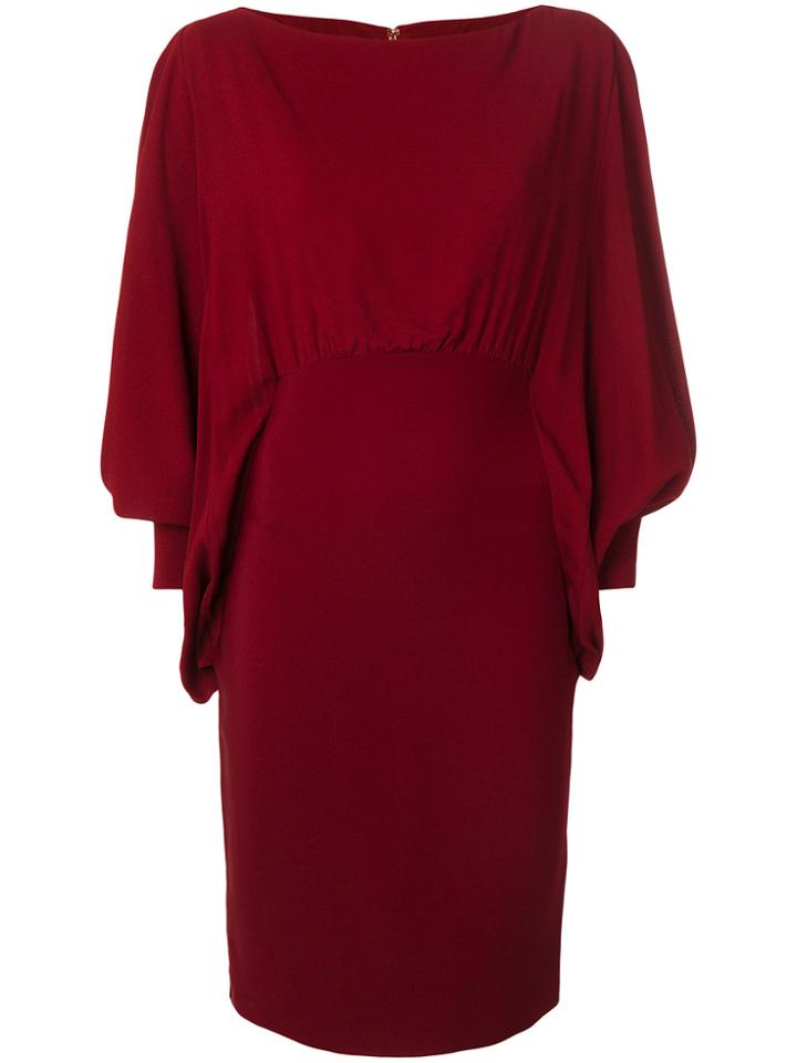 Antonio Berardi Draped Sleeves Dress - Red