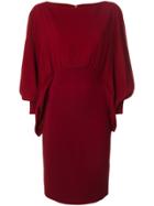 Antonio Berardi Draped Sleeves Dress - Red