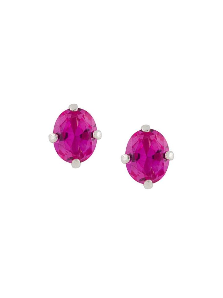 Wouters & Hendrix A Wild Original! Fuchsia Crystal Stud Earrings -