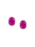 Wouters & Hendrix A Wild Original! Fuchsia Crystal Stud Earrings -