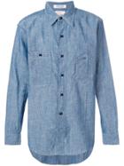 Lanvin Embroidered Lines Shirt - Blue