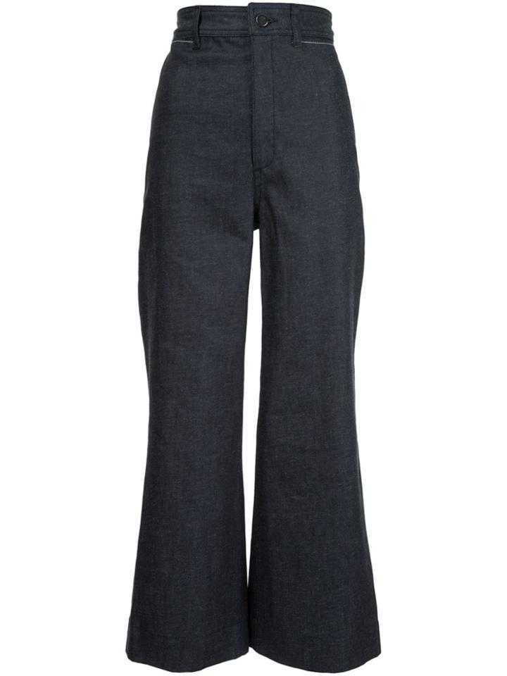 Proenza Schouler Cropped Flared Jeans - Blue