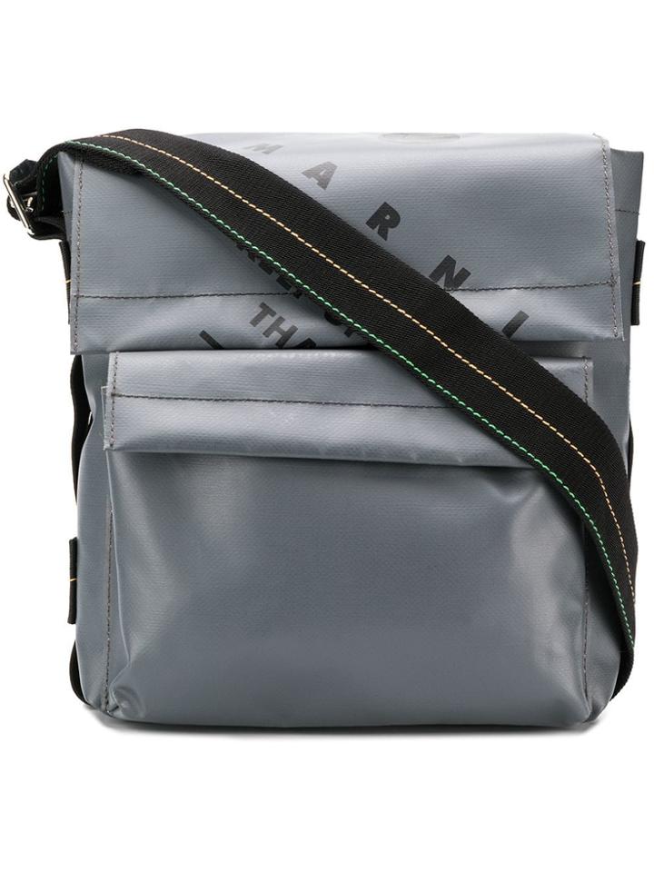 Marni Logo Messenger Bag - Grey