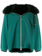 Liska Fur Hooded Coat - Green