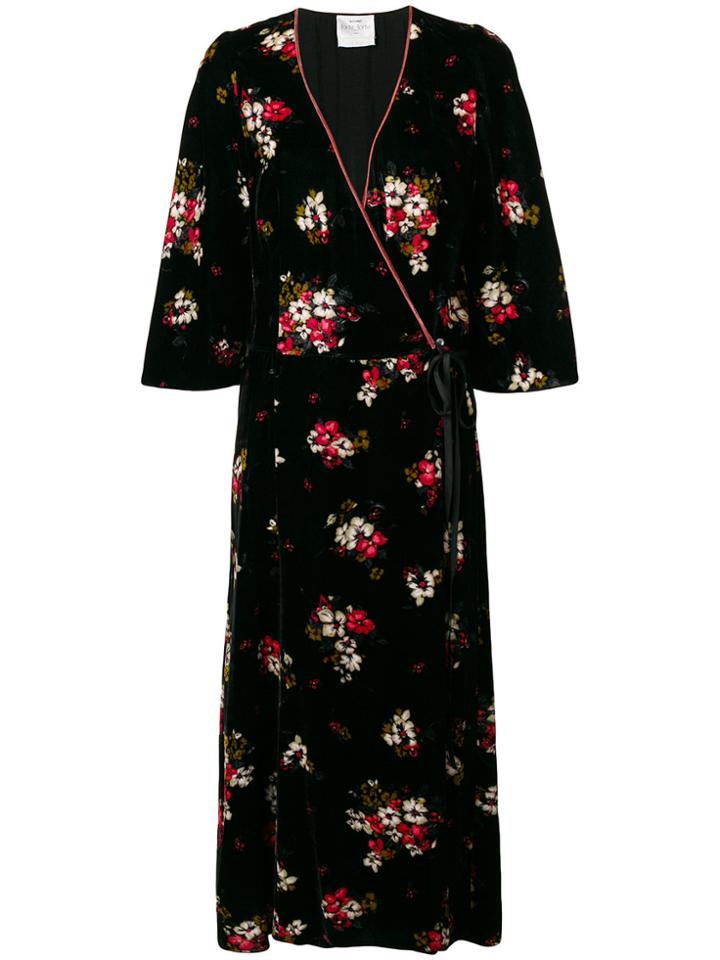 Forte Forte Floral Kimono-style Dress - Black