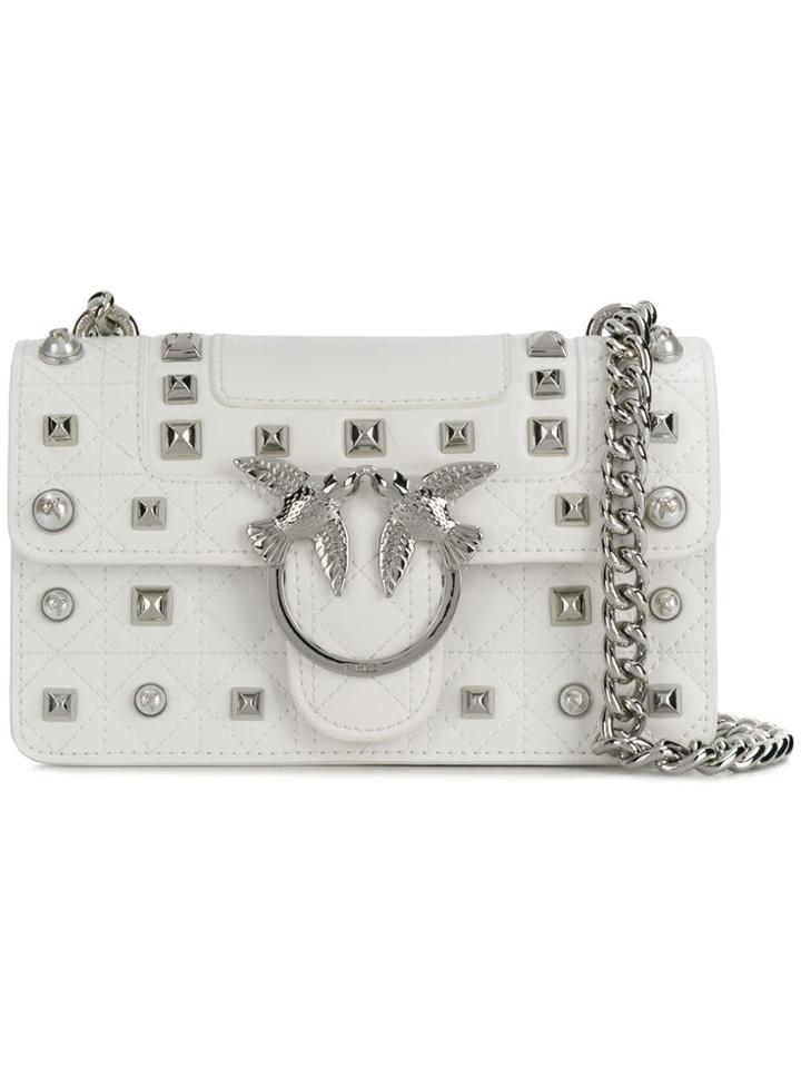 Pinko Love Mini Shoulder Bag - White