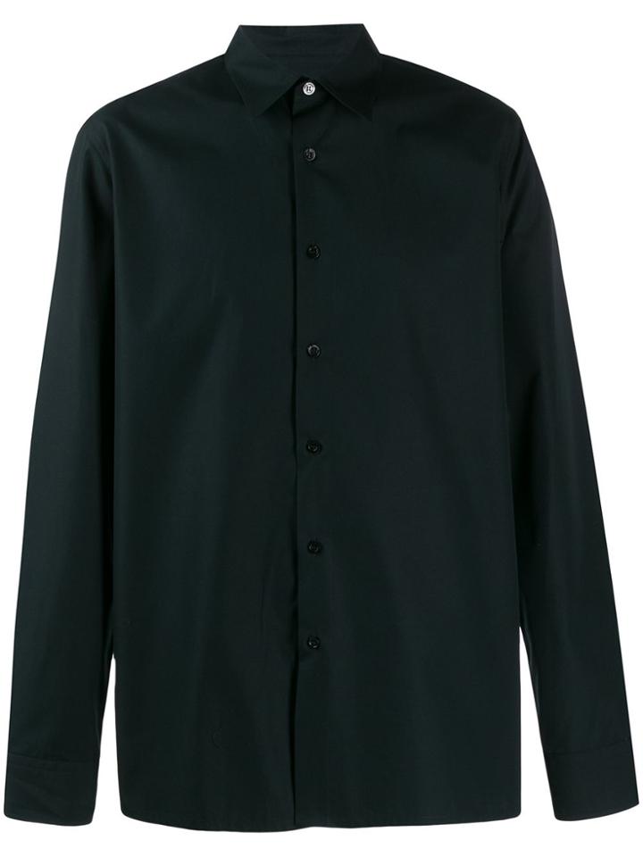 Raf Simons Slim Shirt With Embroidery - Black