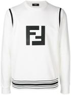Fendi Ff Logo Sweatshirt - White