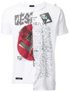 99% Is Patchwork T-shirt, Men's, Size: 2, White, Cotton