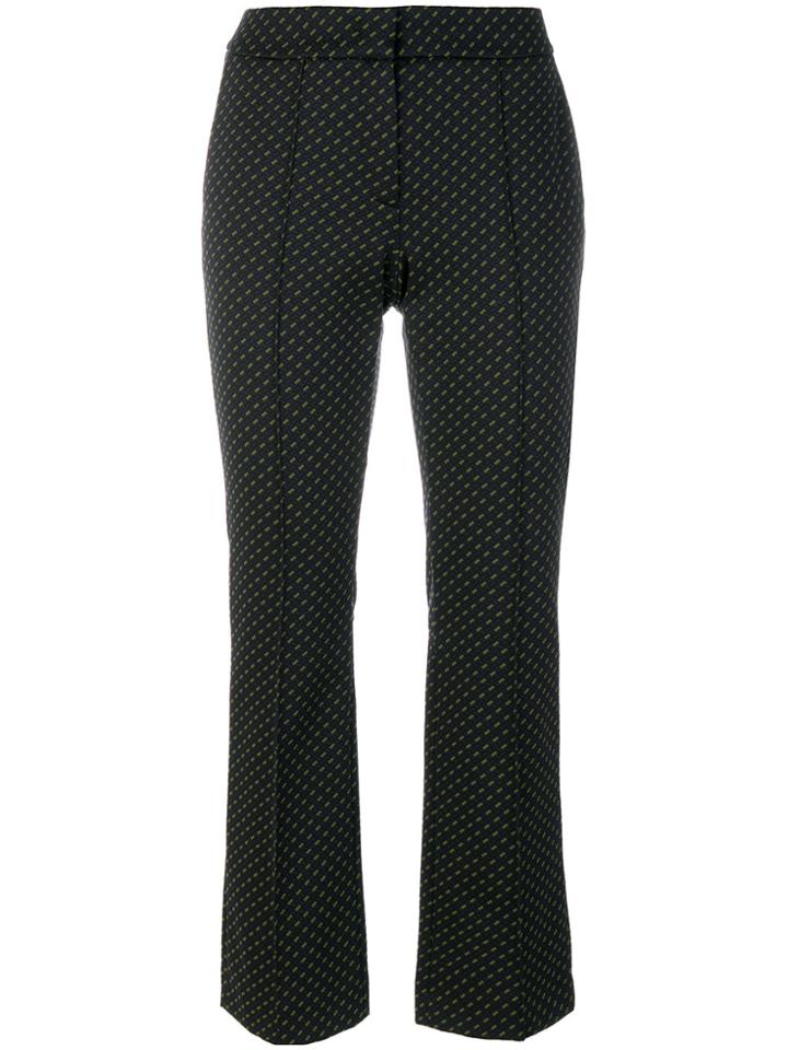 Luisa Cerano Printed Cropped Trousers - Multicolour
