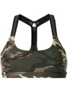 The Upside Camouflage Print Bra Top - Green