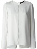 Proenza Schouler Crepe Blouse, Women's, Size: 6, White, Acetate/viscose