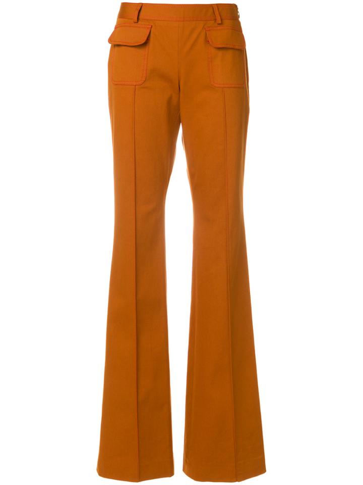 Talbot Runhof Pier1 Flared Trousers - Brown
