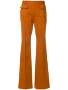 Talbot Runhof Pier1 Flared Trousers - Brown