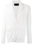 Estnation - Front Pocket Cardigan - Men - Linen/flax - M, White, Linen/flax