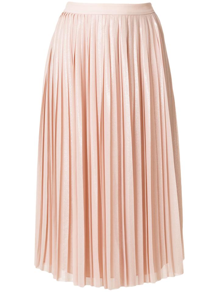 Karl Lagerfeld Georgette Pleat Skirt - Pink & Purple