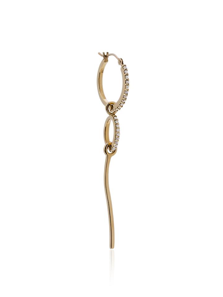 Paige Novick Large Modular Diamond Single Hoop Earring - Metallic