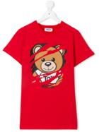 Moschino Kids Logo Teddy Print T-shirt - Red