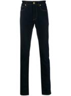 Versace Slim-fit Contrast Stitch Jeans - Blue