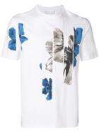 Neil Barrett Floral Panel Print T-shirt - White