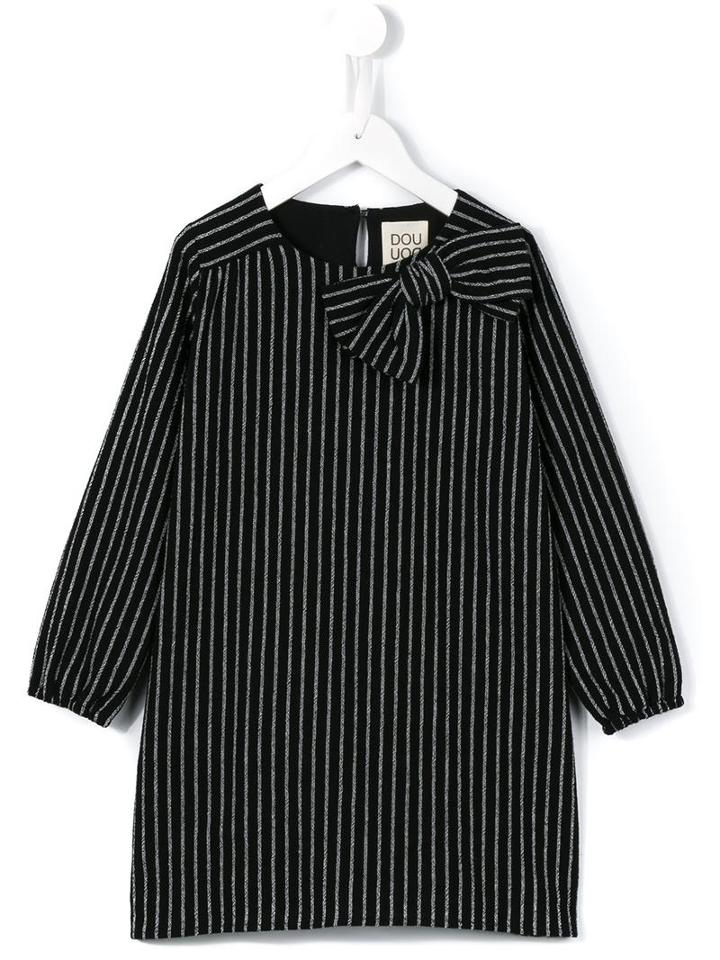 Douuod Kids Striped Dress, Girl's, Size: 8 Yrs, Black