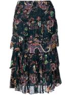 Isabel Marant Dahlia Metallic Printed Skirt - Blue