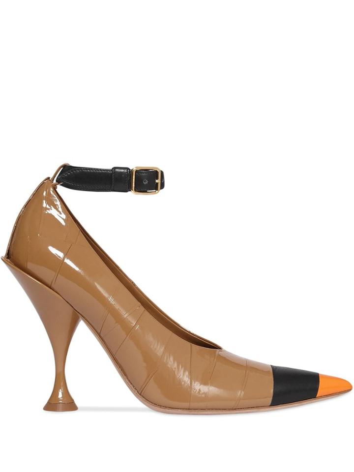 Burberry Tape Detailed Pumps - Brown