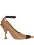 Burberry Tape Detailed Pumps - Brown