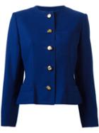 Jean Louis Scherrer Vintage Fitted Jacket, Women's, Size: 38, Blue