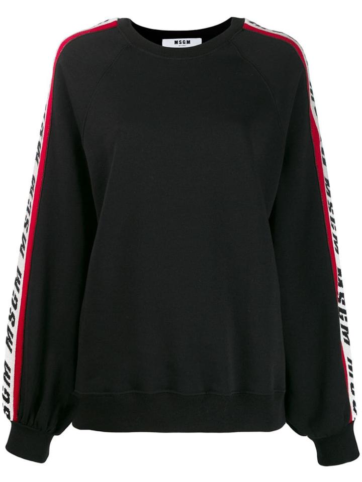 Msgm Side Logo Sweatshirt - Black