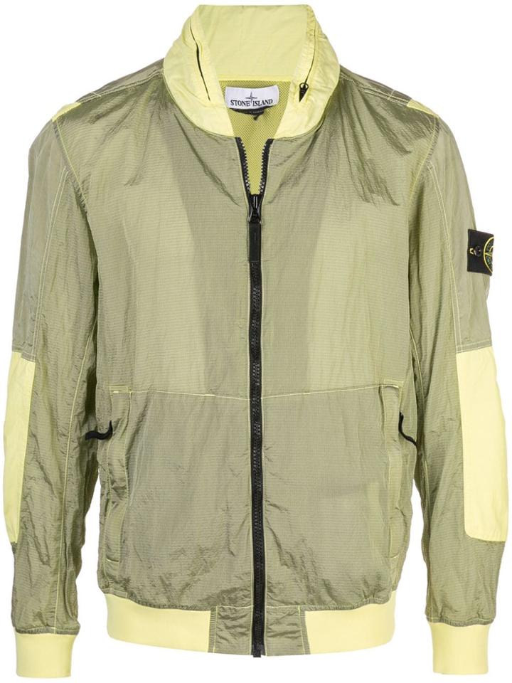 Stone Island Nylon Bomber Jacket - Green