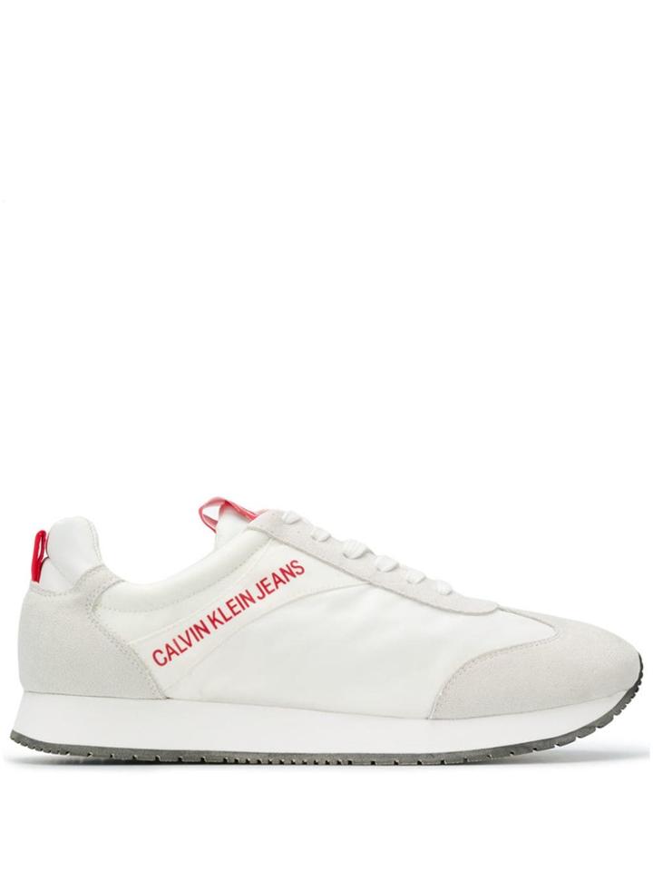 Calvin Klein Jeans Side Logo Sneakers - Neutrals