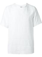 Msgm Towelling Effect T-shirt, Men's, Size: 48, White, Cotton