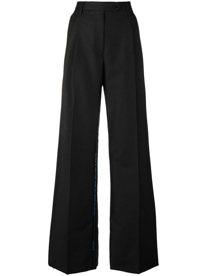 Prada Tailored Flared Trousers - Black