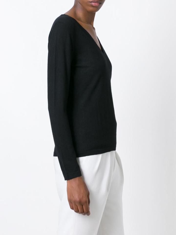 N.peal - Superfine V-neck Sweater - Women - Cashmere - M, Black, Cashmere