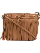 Rebecca Minkoff Fringed Shoulder Bag, Women's, Brown, Leather/polyester