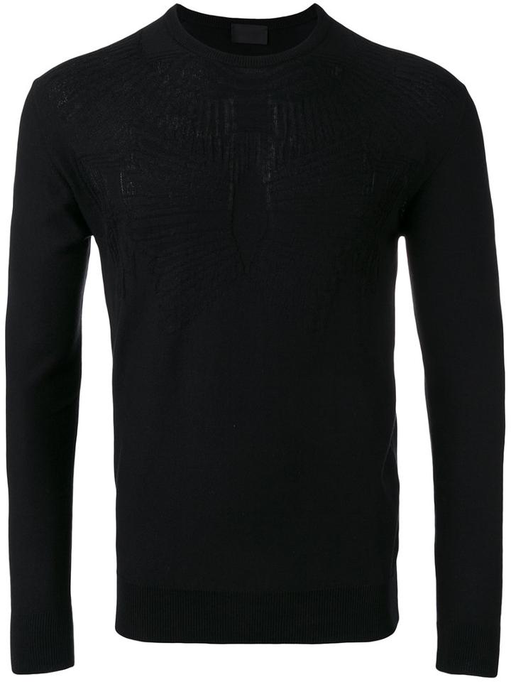 Les Hommes Crew Neck Jumper, Men's, Size: Small, Black, Cotton