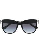 Valentino Eyewear Square Sunglasses - Black