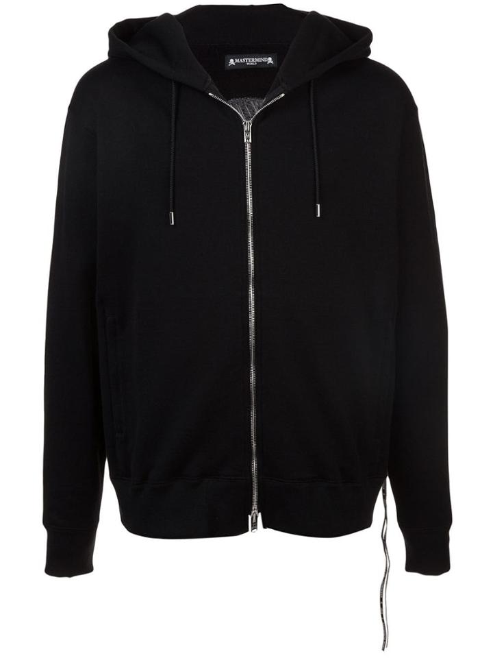 Mastermind Japan Rhinestone Skull Zip Hoodie - Black