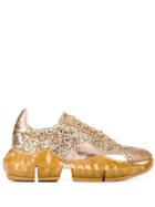 Jimmy Choo Diamond Glitter Sneakers - Gold