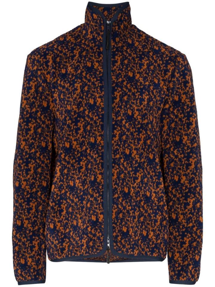 Lou Dalton Fleck Print Zip-up Fleece Jacket - Blue