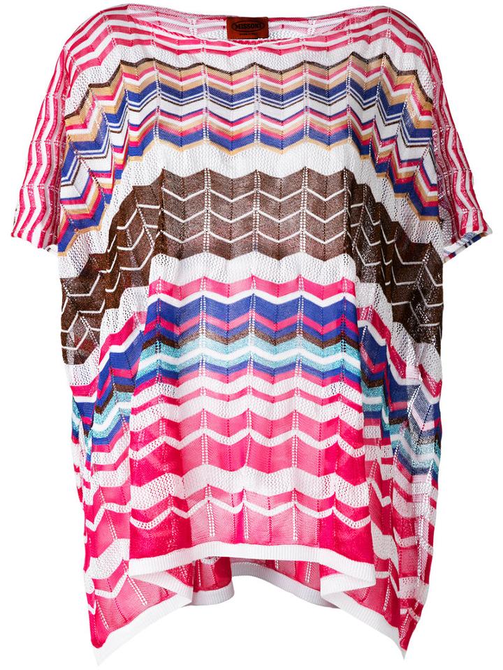 M Missoni Knitted Poncho, Women's, Cotton/viscose/polyester
