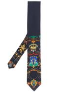 Dolce & Gabbana Crest Print Tie - Blue
