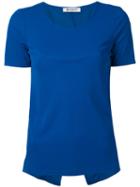 Dondup - 'maia' T-shirt - Women - Viscose/silk - M, Women's, Blue, Viscose/silk
