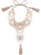 Night Market Tassel Detail Necklace, Women's, Pink/purple